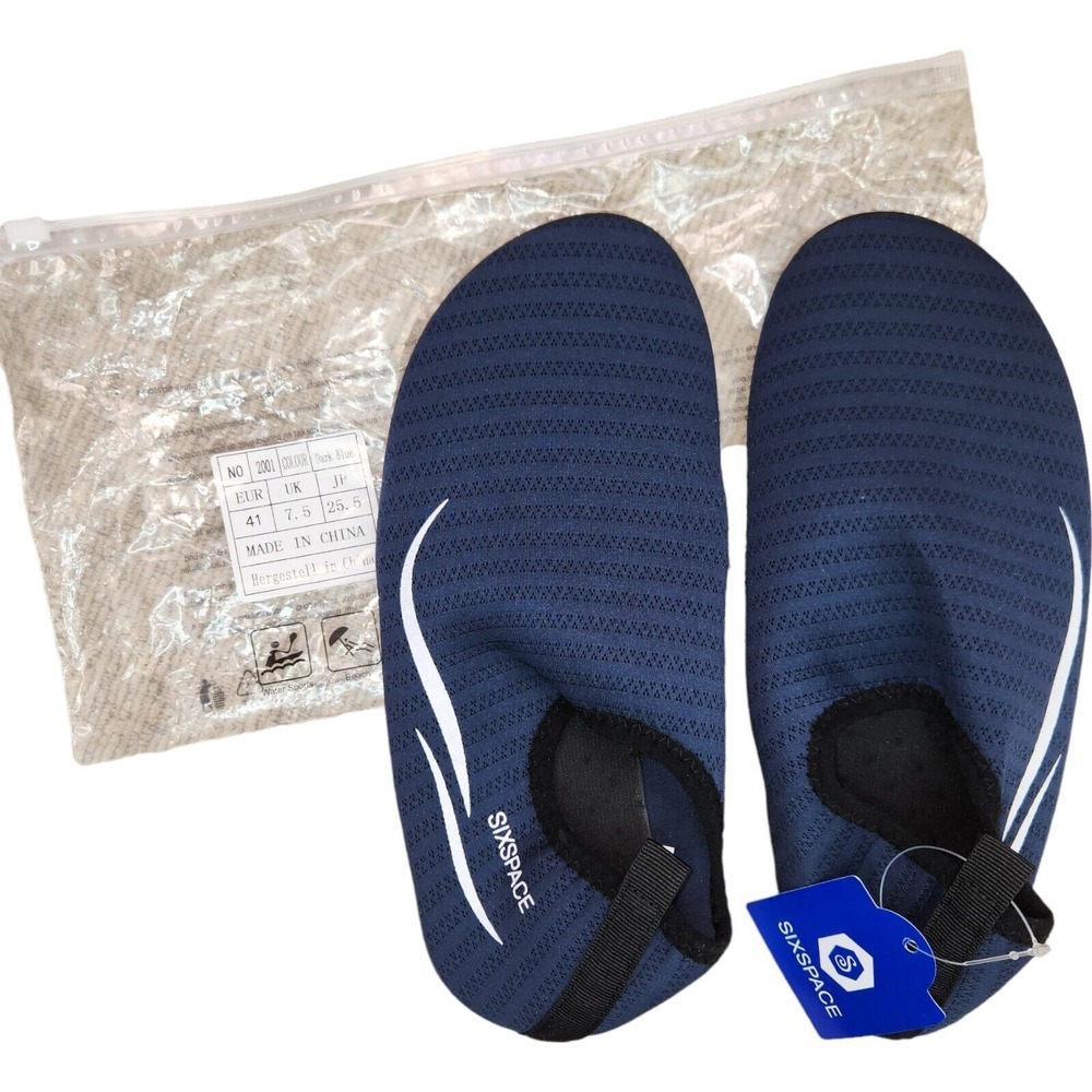 SixSpace Bathing WaterSports Shoes Womens UK 7.5/US‎ 9.5 Dark Blue Bendable NWT